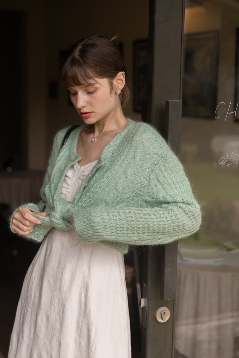 LENINA르니나]JASMIN cable knit cardigan (6colors)