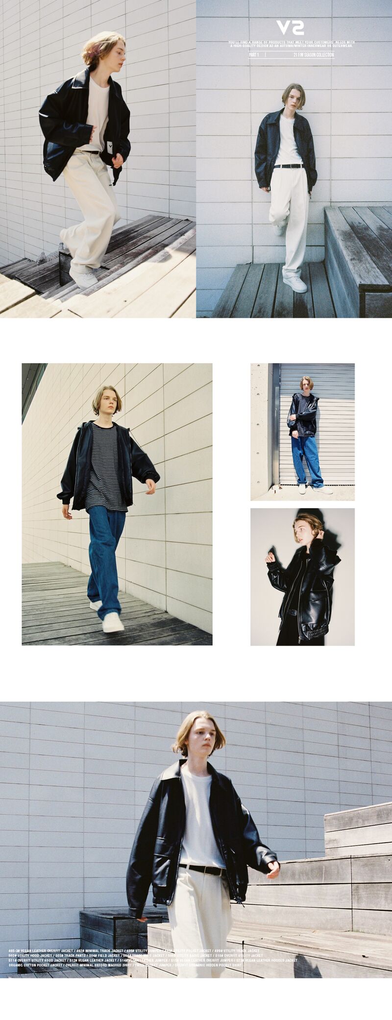 ★FACADE PATTERN★ Overfit leather jumper_black DHgate.com:Mens Black & White Decal Artificial Leather