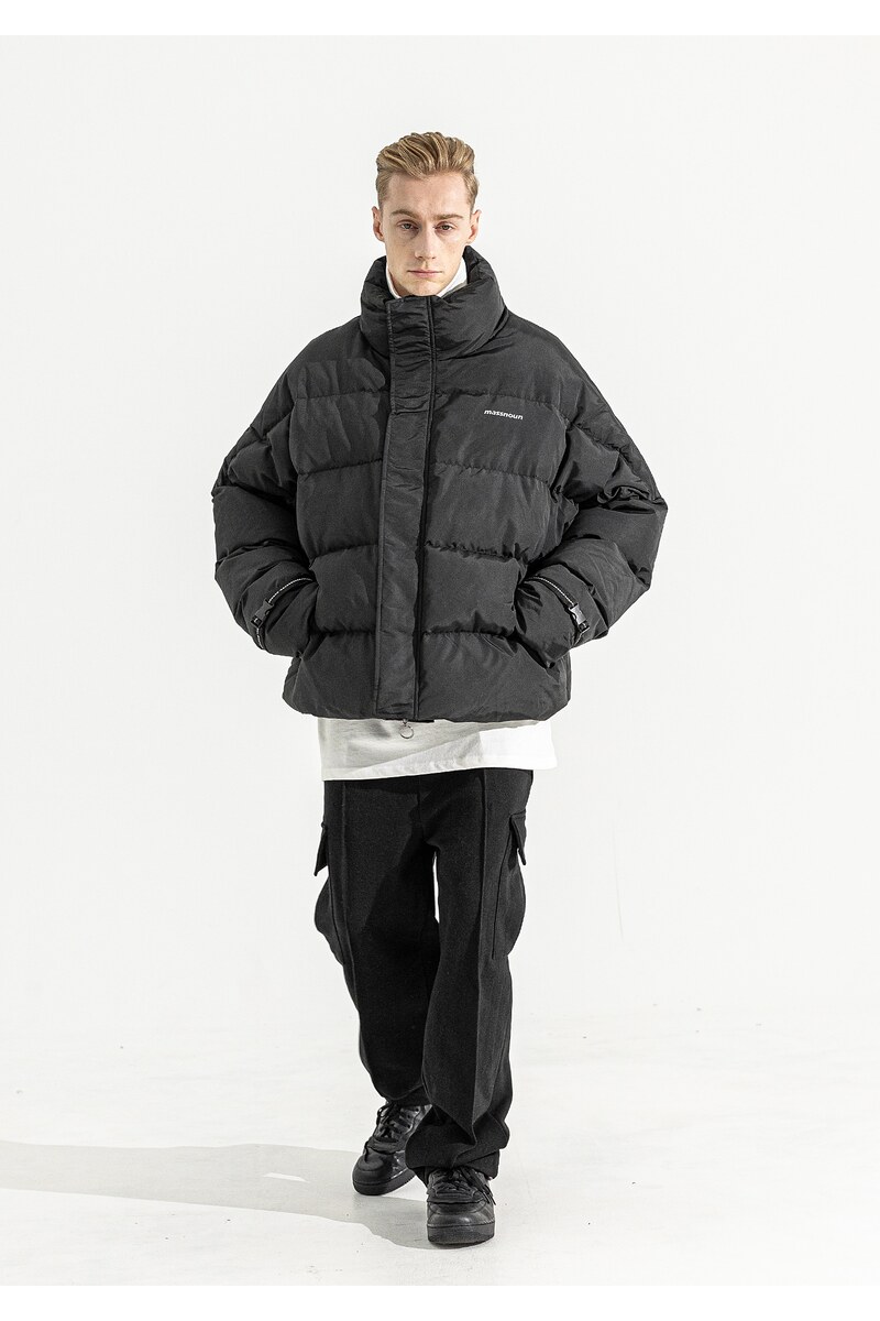 massnoun sl logo reflective oversized padding jumper