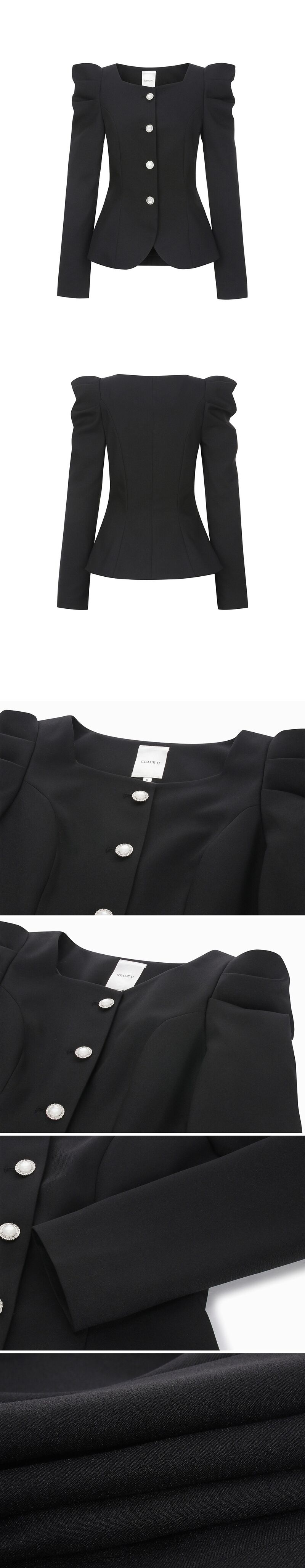 海外花系 GRACE U Caria Jacket (Black) domainincite.com