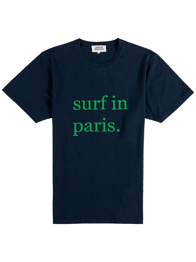 CUISSE DE GRENOUILLE퀴즈드그레누이오]T-SHIRT SURF IN PARIS NAVY